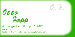 otto happ business card